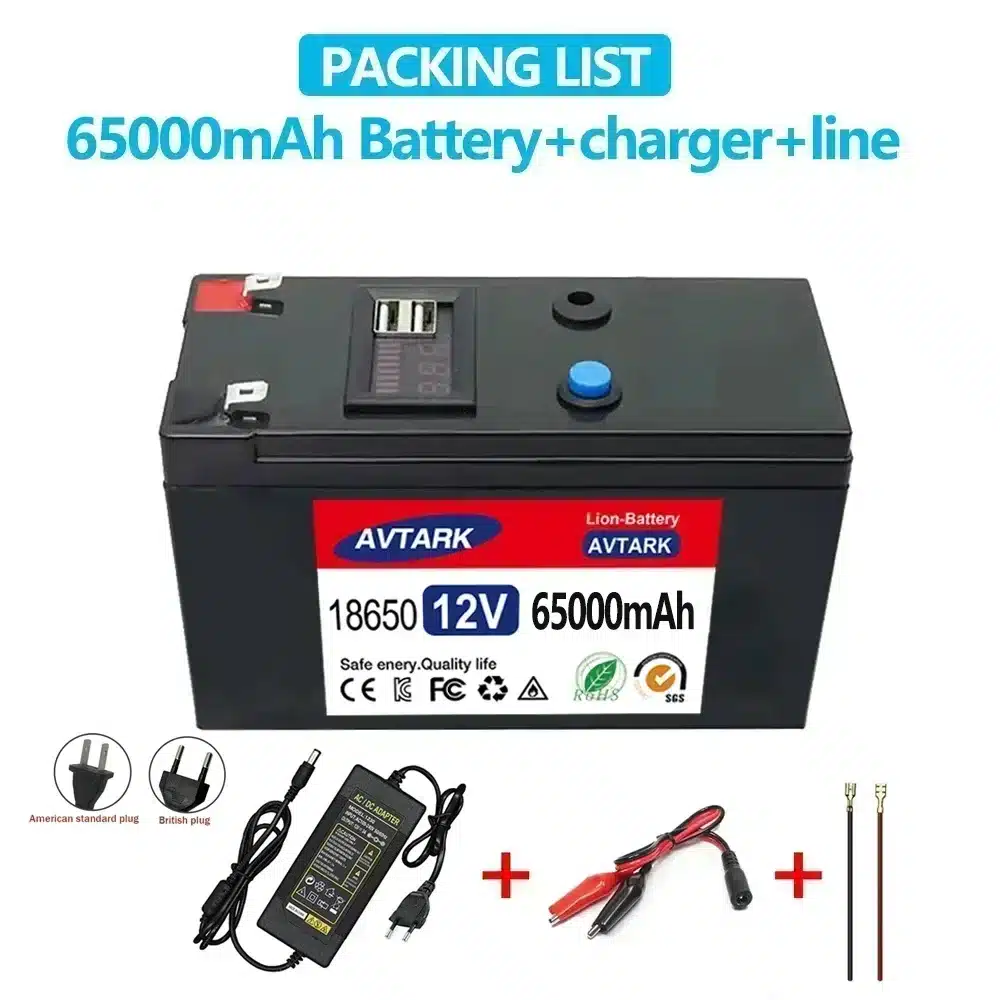 NEW 12V Battery 120Ah 18650 lithium battery pack Rechargeable battery for solar energy electric vehicle battery+12.6v3A charger - 画像 (10)