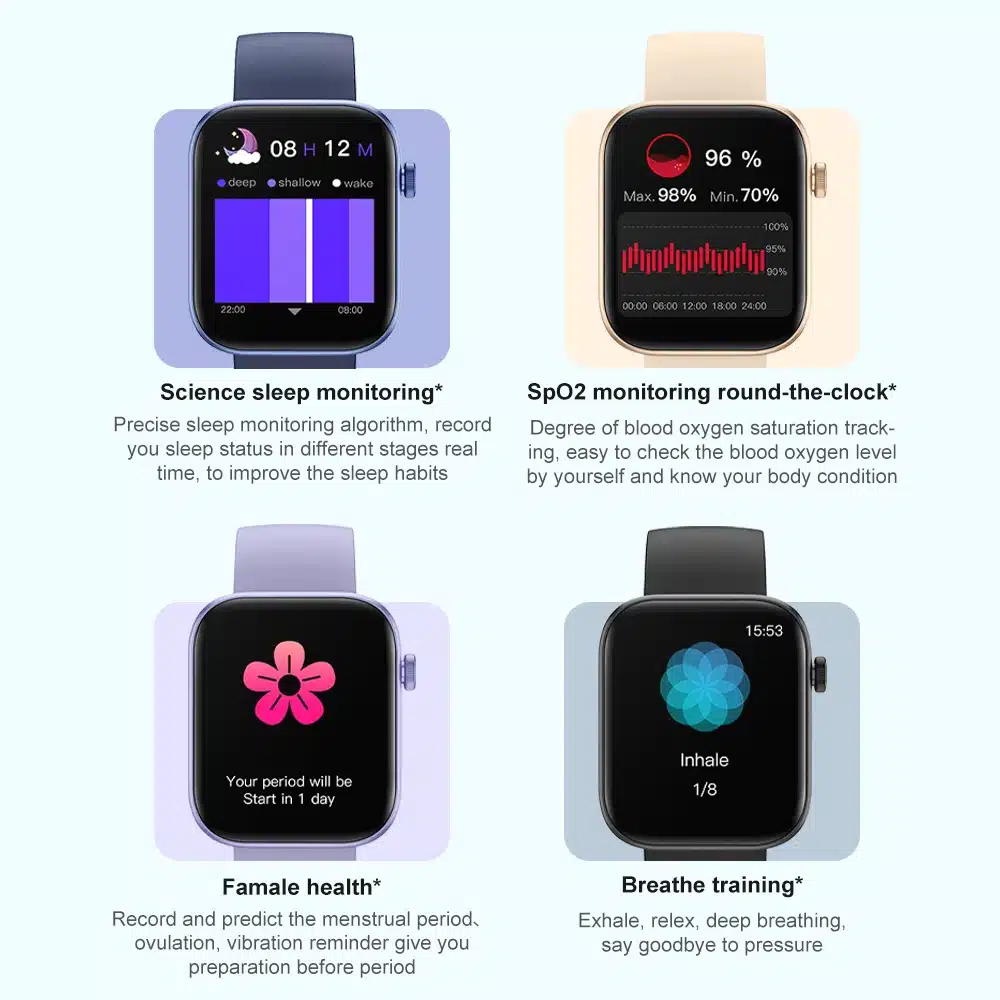 COLMI P71 Smartwatch for Men And Women with Voice Calling Health Monitoring IP68 Waterproof Smart Notifications Voice Assistant - 画像 (4)