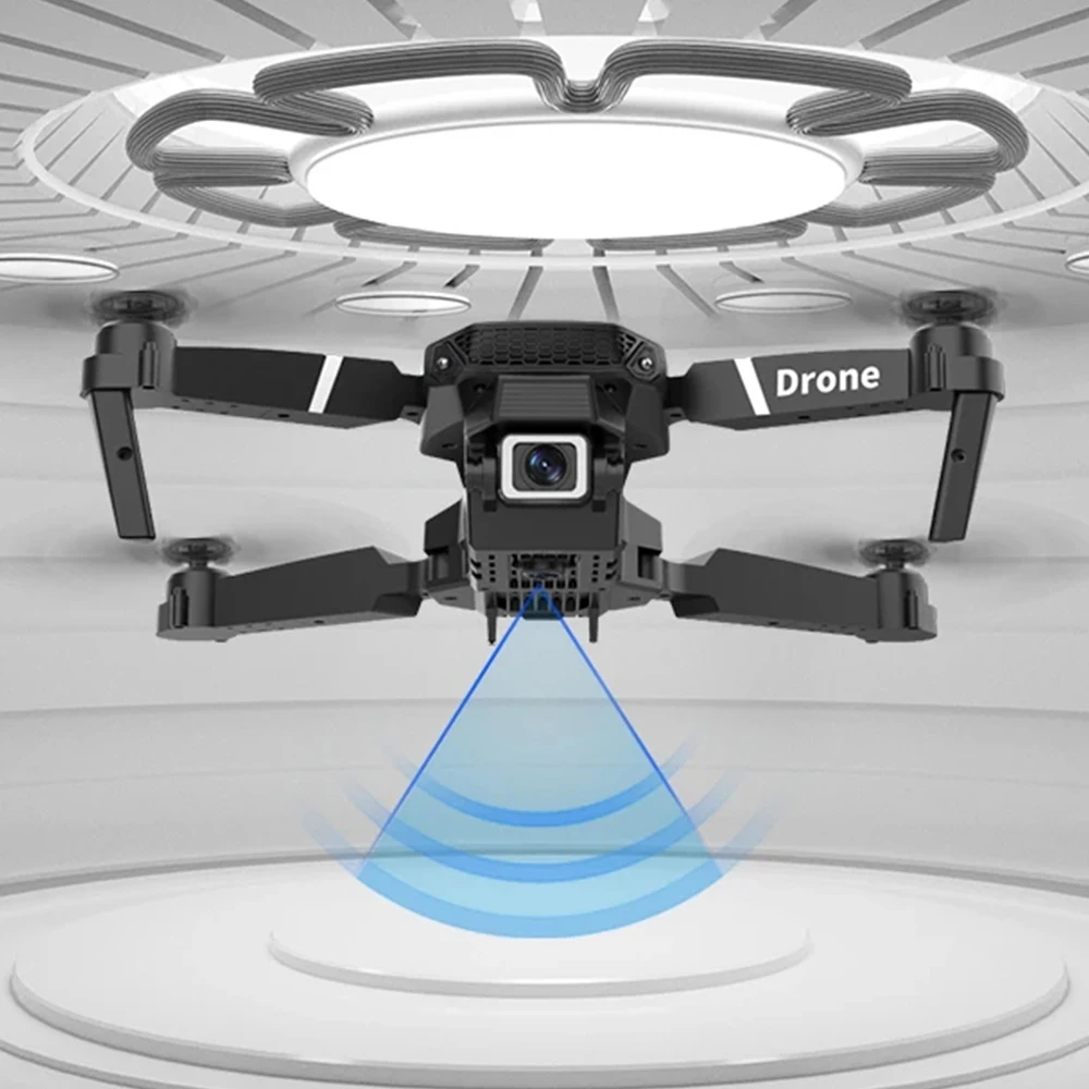Professional Drone E88 4K Wide-Angle HD 1080P Camera WiFi FPV Height Hold Foldable RC Drone Quadrotor Helicopter Children's Toys - 画像 (5)