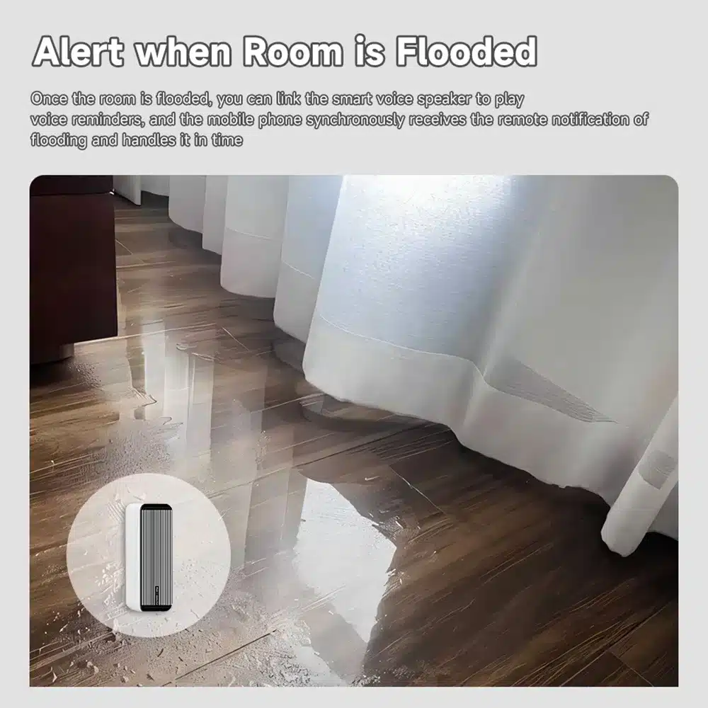 Tuya ZigBee Rain Sensor Tuya Rain Detection Sensor Smart Home Real-time APP Notifications Home Automation Smart Life Devices - 画像 (4)