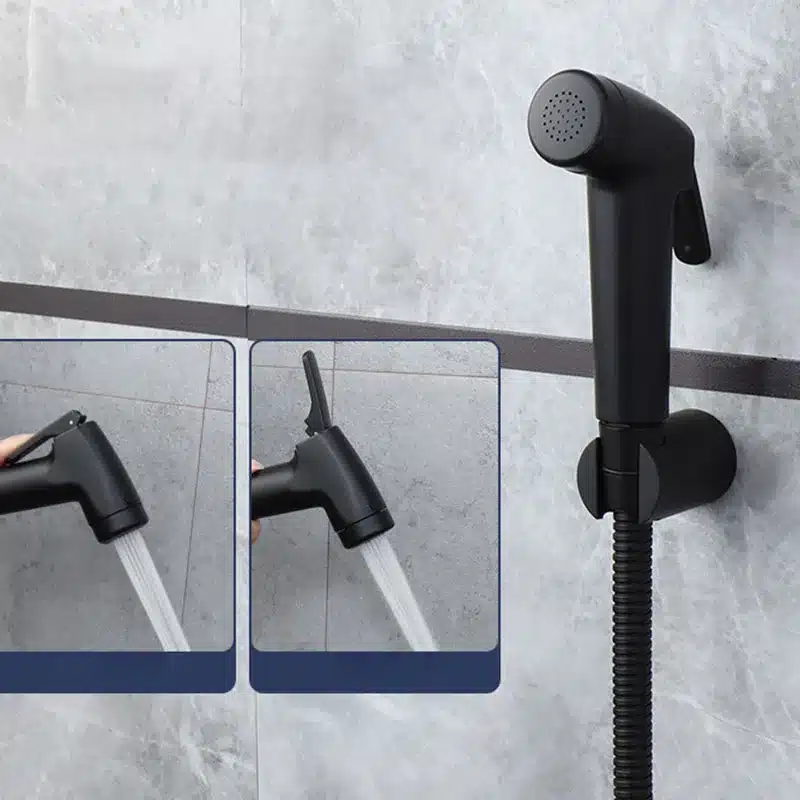 Handheld Black Toilet wash Bidet Faucet Spray Gun Sprayer shower head Anal cleaning washer WC Bathroom water valve hose holder - 画像 (2)