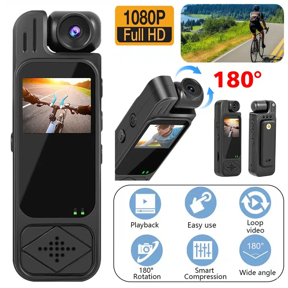 Portable HD 1080P Mini Camera Digital Video Recorder Worn Police Small Body Cam Infrared Night Vision Sports DV Camcorders