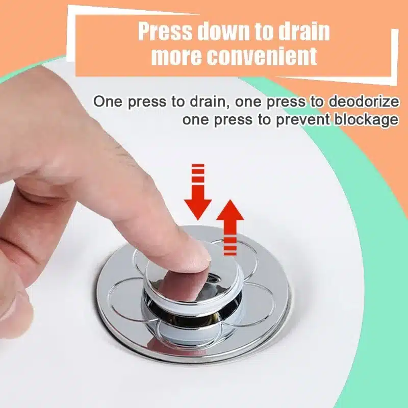 Copper Pop-Up Bounce Core Aperture 34-40mm Basin Drain Filter Hair Catcher Sink Strainer Bathtub Stopper Bath Plug Bathroom Tool - 画像 (3)