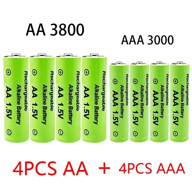 1.5V AA + AAA NI MH Rechargeable AA Battery AAA Alkaline 3800-3000mah For Torch Toys Clock MP3 Player Replace Ni-Mh Battery - 画像 (5)