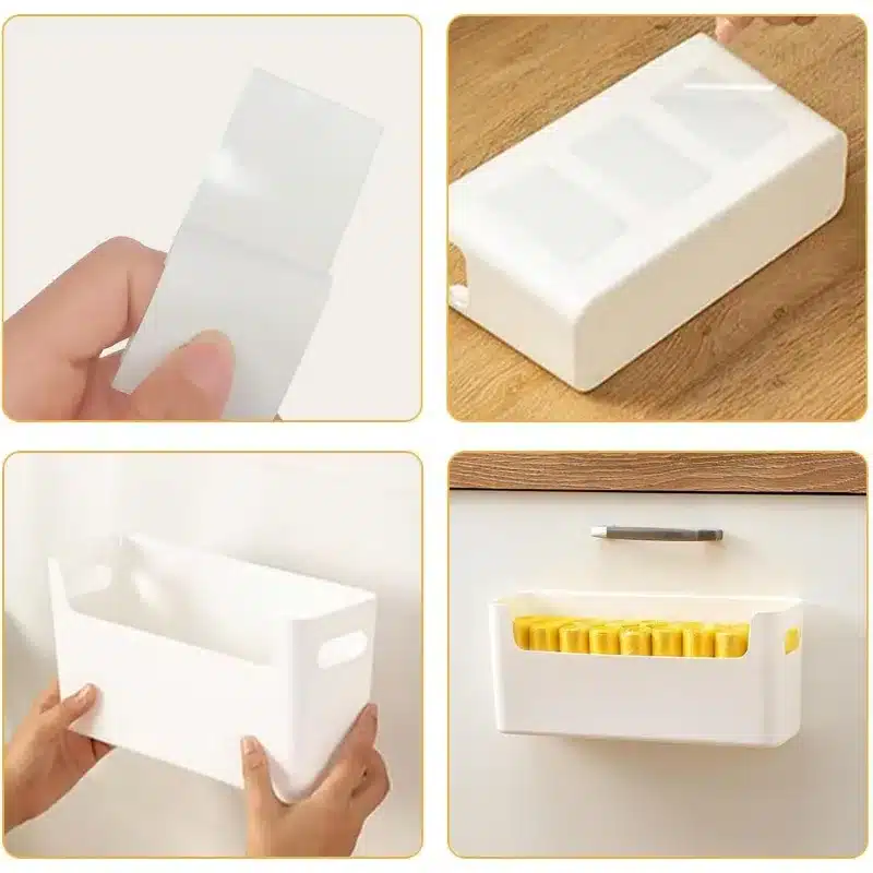 2Pcs Kitchen Cabinet Door Organizer-Adhesive Mount Inside Cabinet Door Storage,Shelf for Kitchen,Bathroom,Office,Garage - 画像 (4)