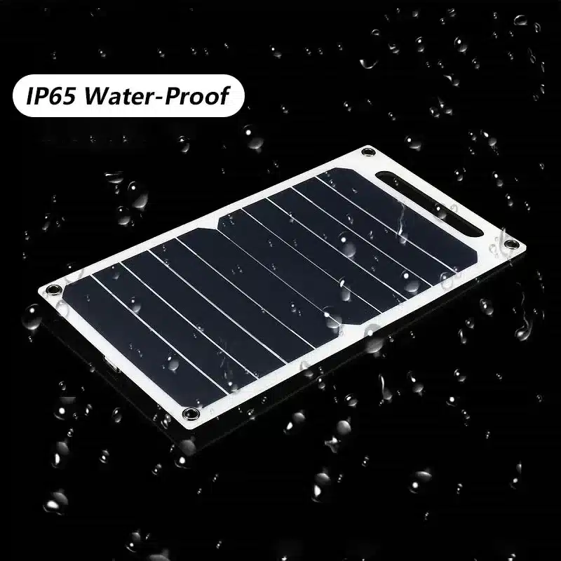 30W Solar Panel With USB Waterproof Outdoor Hiking And Camping Portable Battery Mobile Phone Charging Bank Charging Panel 6.8V - 画像 (4)