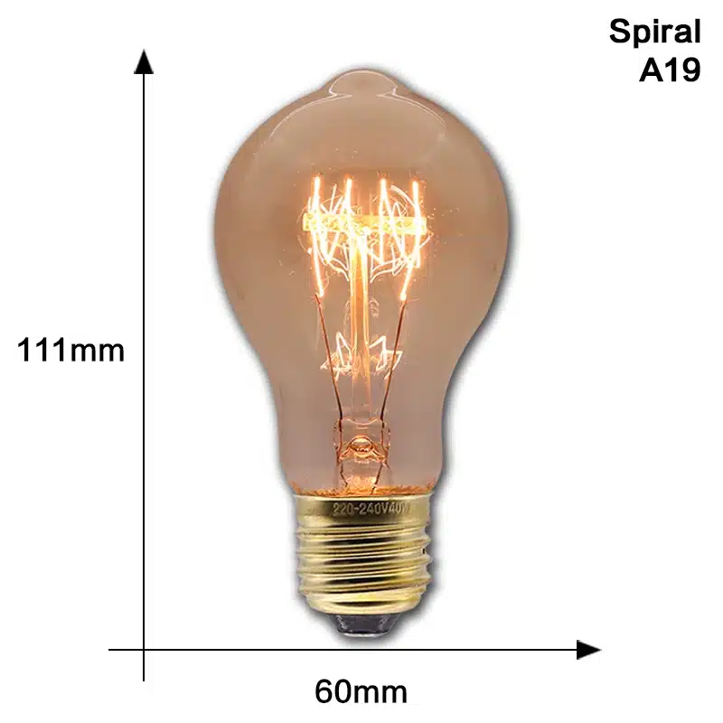 Retro Edison Bulb Lamps E27 40W 220V 110V Bedroom Industrial Loft Vintage Light Bulb For Home Decor T45 A19 ST64 G80 G95 Lamp - 画像 (18)