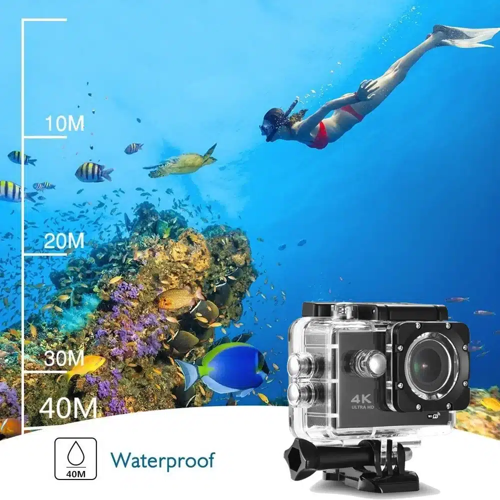 Action Camera 4K WiFi 2.0-inch Screen Waterproof 170D Underwater sports video cameras for motorcycle helmet Outdoor Sport Cam - 画像 (6)