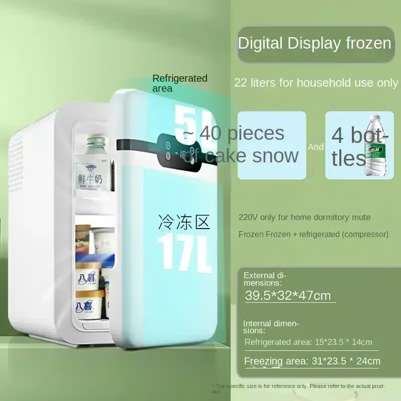 220V Mini Refrigerator Small Household Dormitory Car Mounted Refrigerator Mini Student Refrigeration Single Person Small C - 画像 (14)