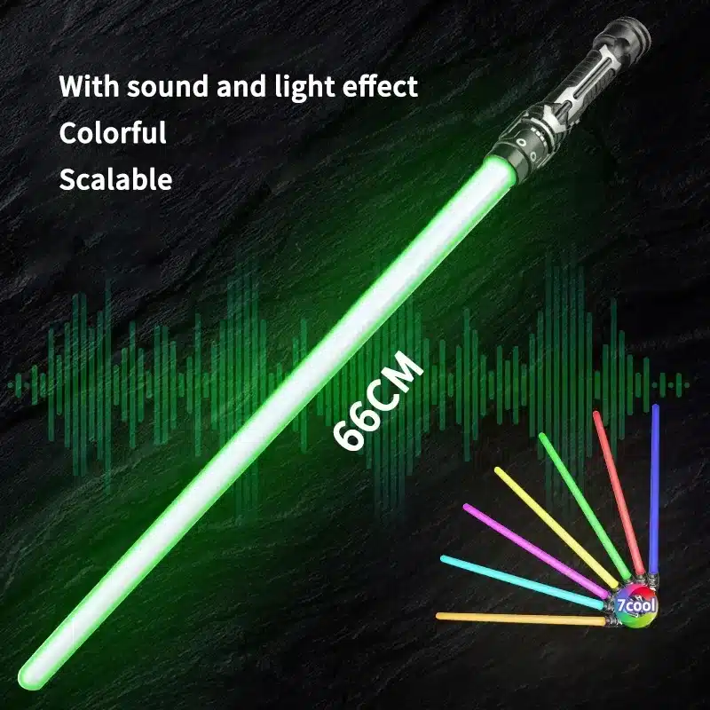 2-in-1 Lightsaber Sword Telescopic Music Laser Sword Toy Colorful Glowing Sword Decompression Toy For Kids Adults Birthday Gifts - 画像 (6)