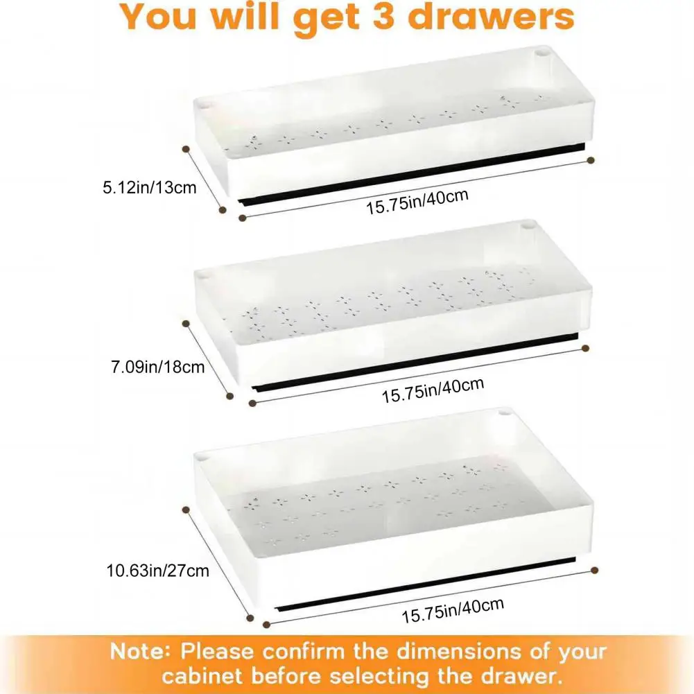 Pull Out Cabinet Organizer Kitchen Expandable Storage Box with Divider Racks Slide Out Drawers for Kitchen Cabinets Spice Shelf - 画像 (6)