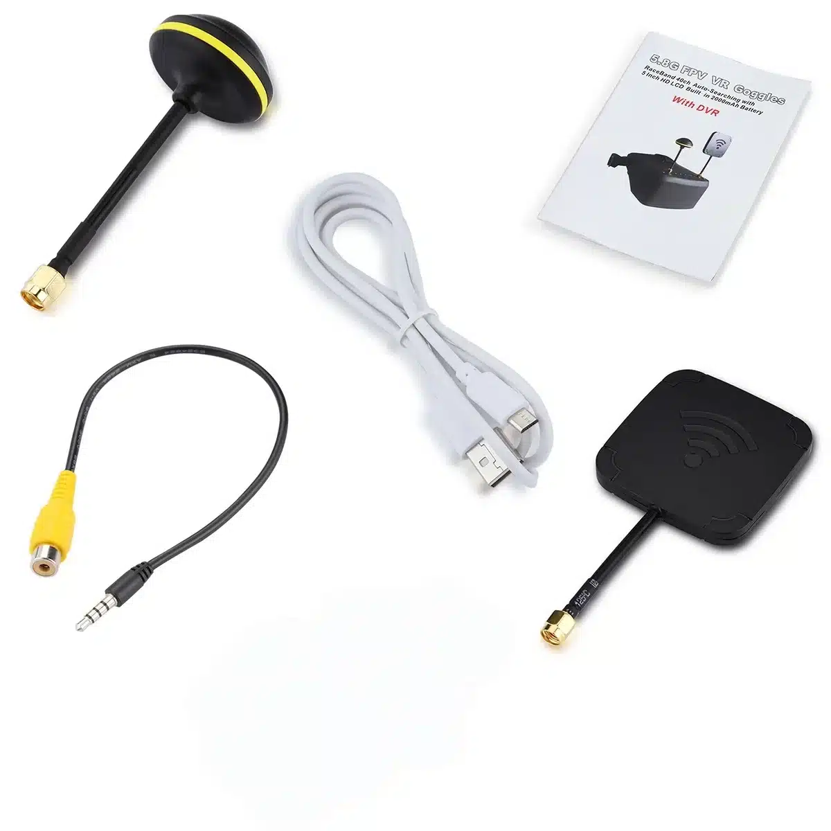 EV800D 5.8G 40CH 5 Inch 800*480 Video Headset HD DVR Diversity FPV Goggles With Battery For RC Model RC FPV Drone - 画像 (5)