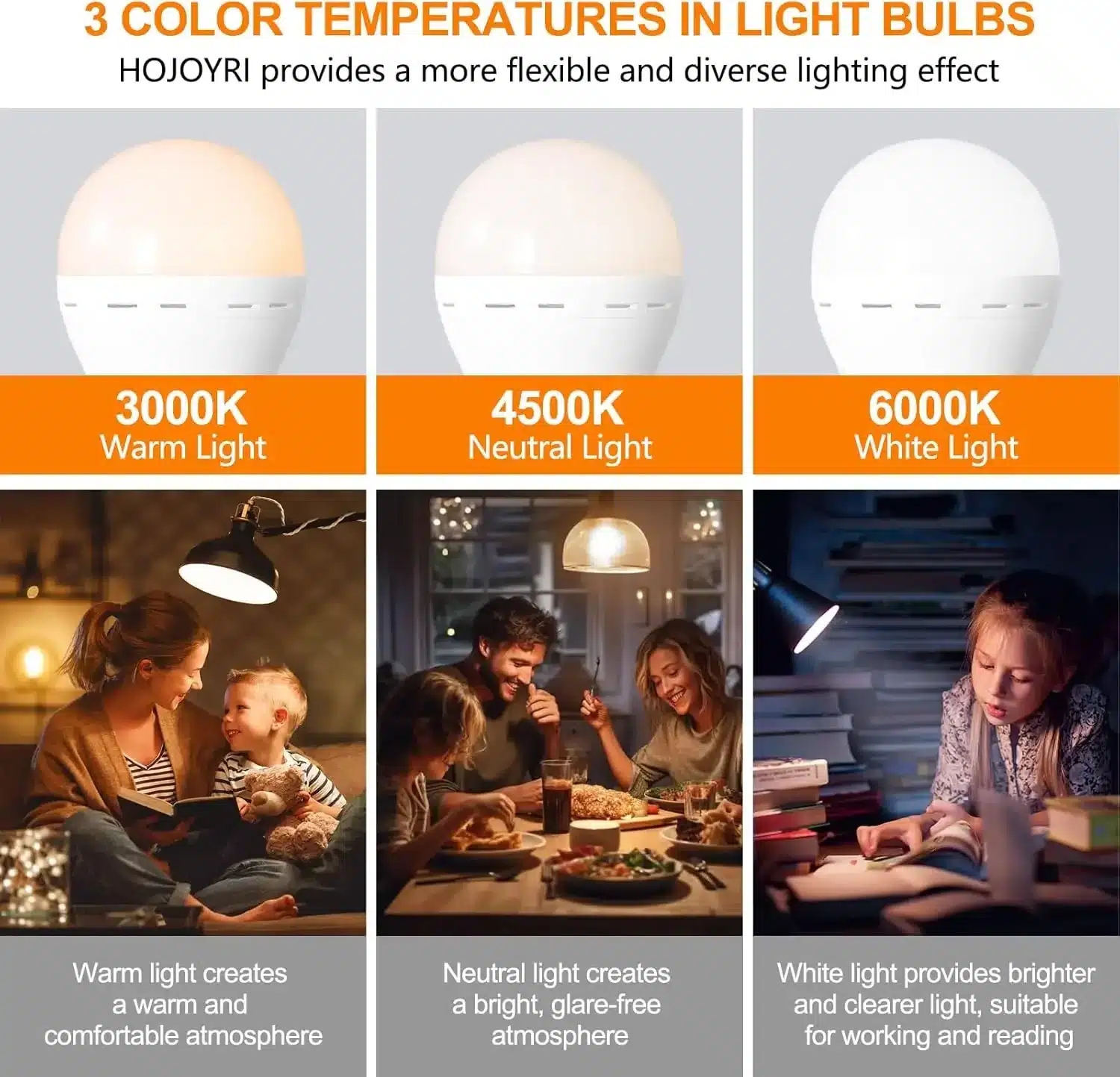 3/RGB color USB Led Bulb Rechargeable Light Bulb Smart Bulb Dimmable E27 Bulbs with Timing Cordless Battery Operated Light Bulb - 画像 (4)