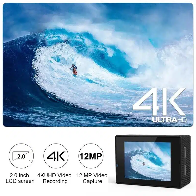 4K Action Camera 1080P/30FPS WiFi 2.0" 170D Underwater Waterproof Helmet Video Recording Camera Sports Cameras Outdoor Mini Cam - 画像 (2)