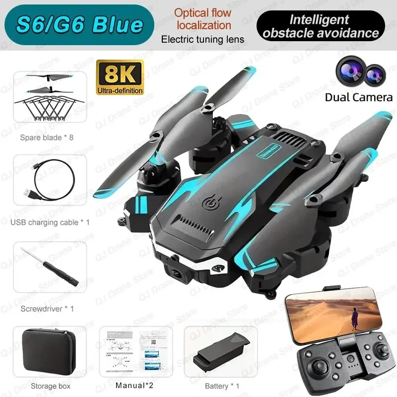 5000M New G6 Professional Foldable Quadcopter Aerial Drone S6 HD Camera GPS RC Helicopter FPV WIFI Obstacle Avoidance Toy Gifts - 画像 (12)