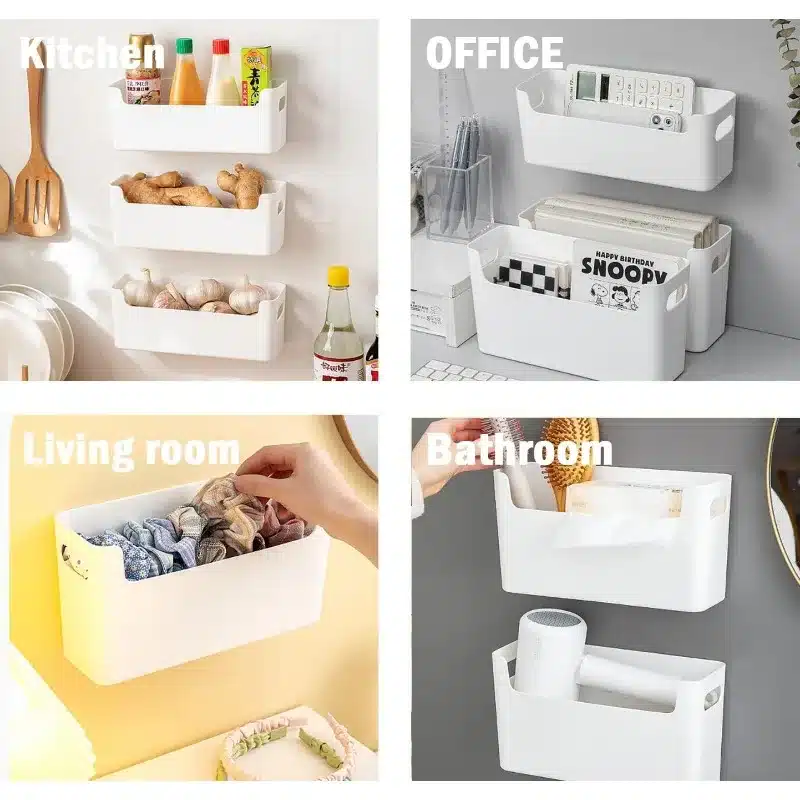 2Pcs Kitchen Cabinet Door Organizer-Adhesive Mount Inside Cabinet Door Storage,Shelf for Kitchen,Bathroom,Office,Garage - 画像 (3)