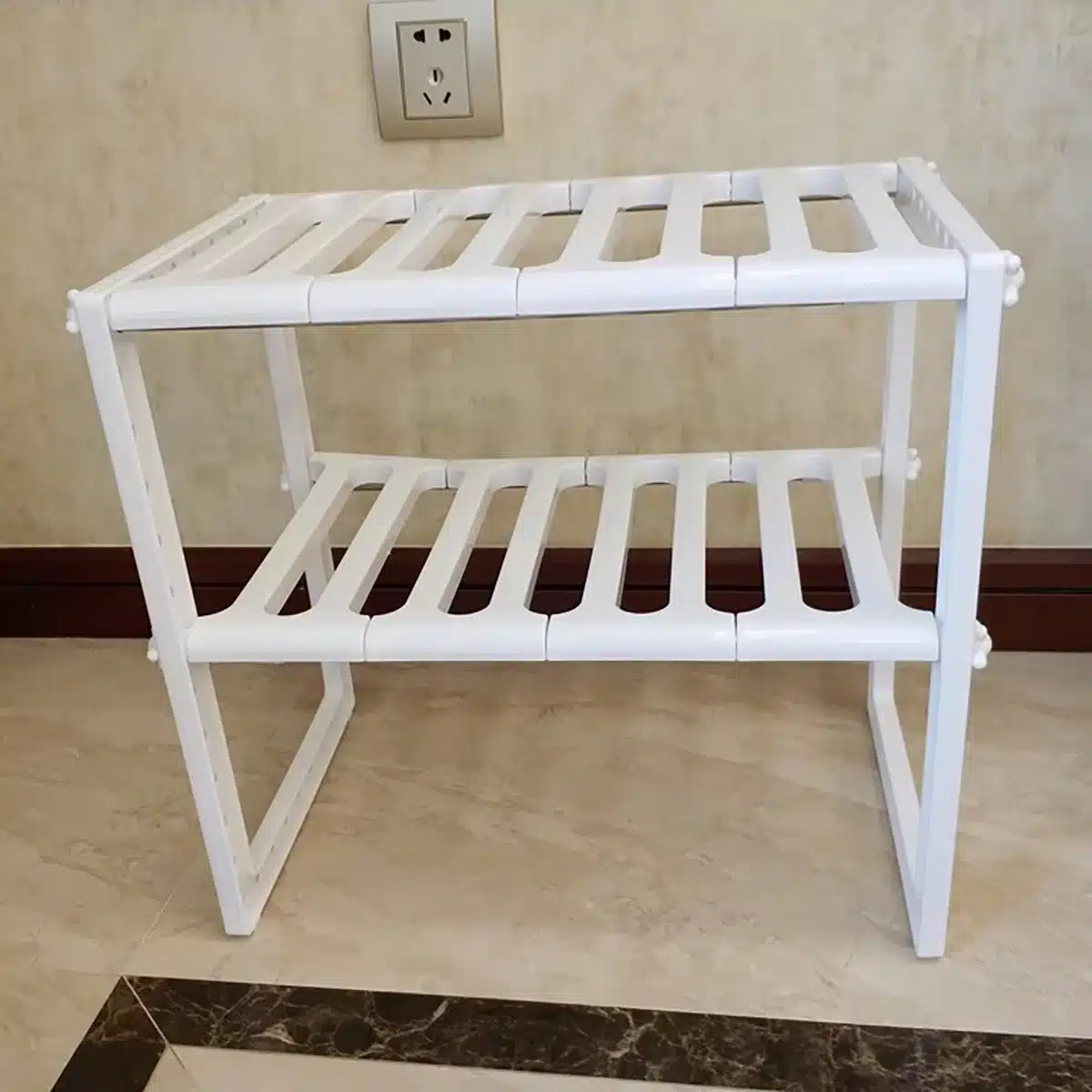 Removable Kitchen Cabinet Organizer Shelves Stackable Kitchen Counter Shelves Cabinet Organizer And Storage Under Sink Storage - 画像 (9)