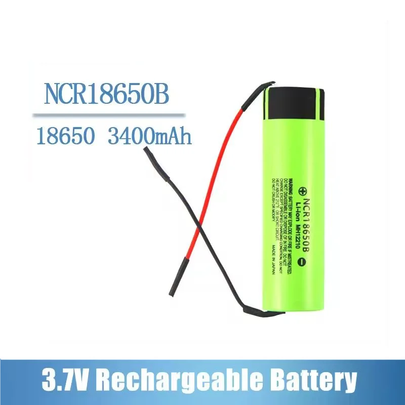 18650 battery 3400mah 3.7V lithium battery NCR18650B 3400mah suitable for flashlight battery+DIY wire assembly - 画像 (2)