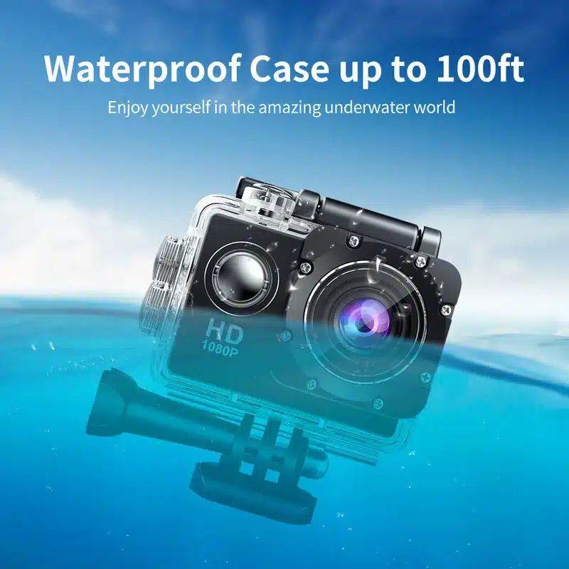 SJ4000 4K Waterproof Action Camera with EIS, HD Anti-Shake Outdoor Sports Camcorder for Diving Cycling Vlogging - 画像 (2)