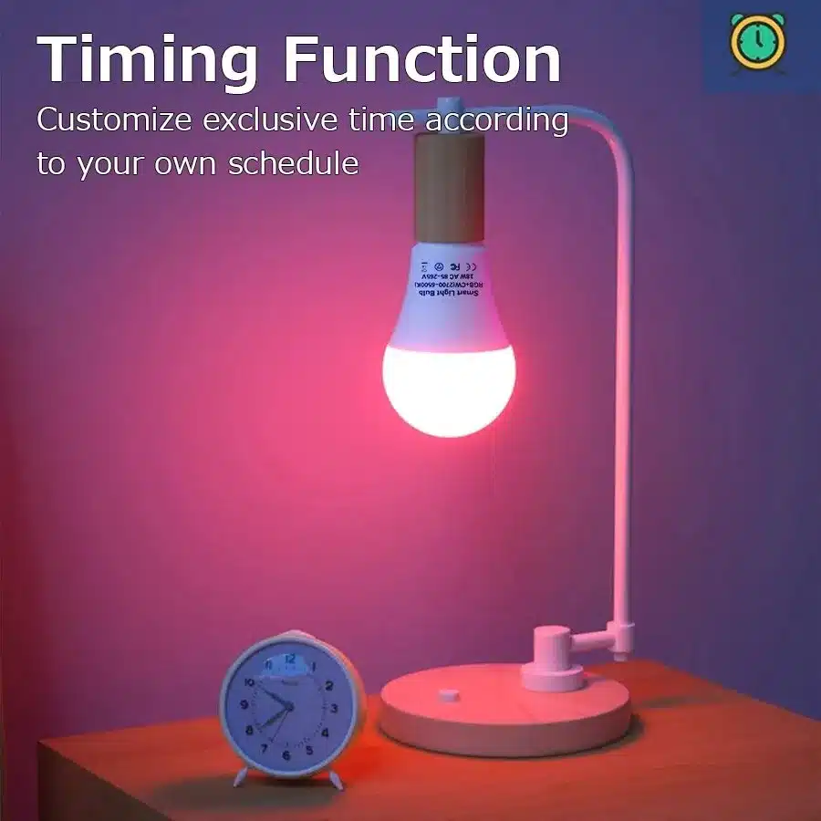 Tuya Bluetooth WiFi Smart Light Bulbs E27 LED Lamp RGB Smart Bulb 15W Smart Life APP Voice Control With Alexa Alice Google Home - 画像 (2)