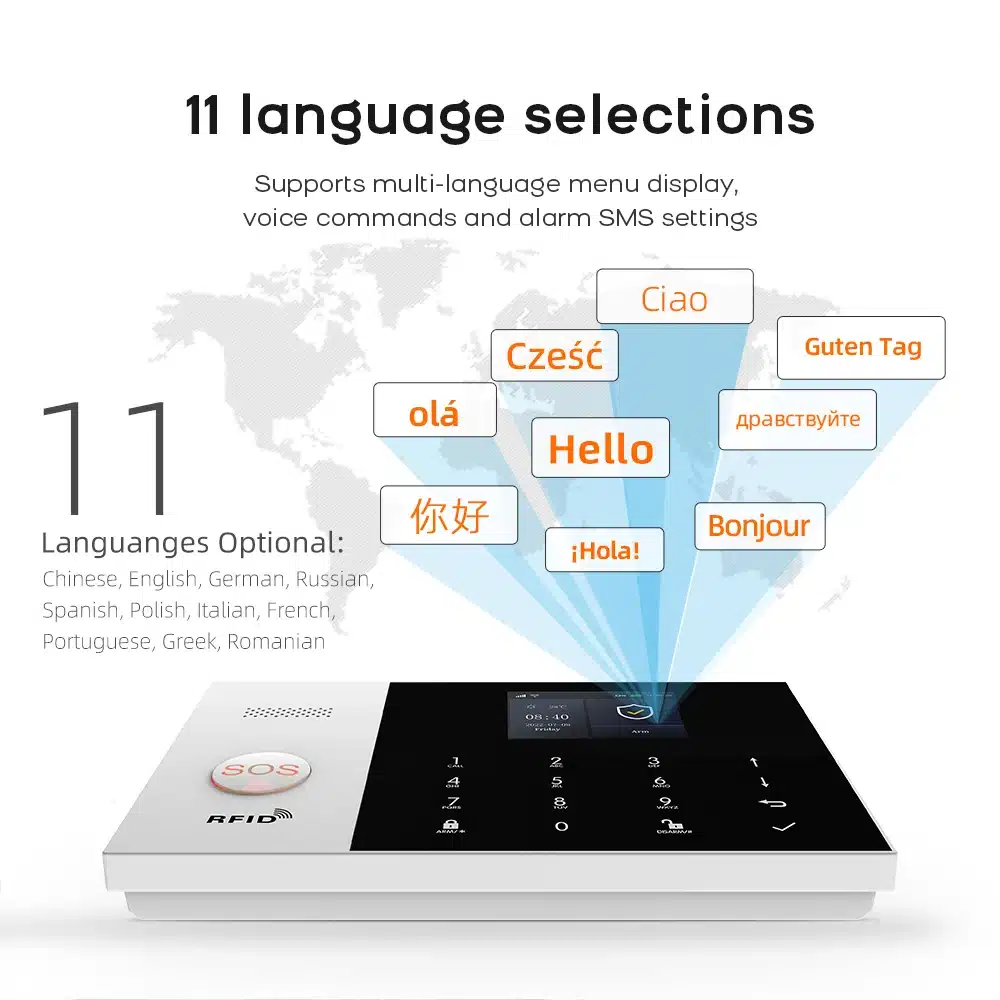 PGST Residential Tuya Smart Gsm Wifi Alarm System for Home Wireless Security Alarm House Smart Life App Control work with ALexa - 画像 (6)