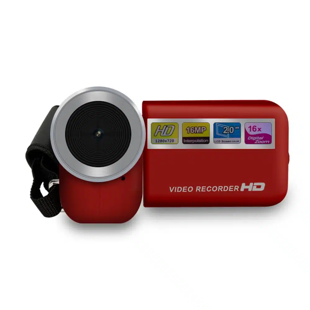 1080P 16MP Digital Camera 2.4 Inch Rotatable Screen Camcorder 16X Zoom HD Video Recorder - 画像 (8)