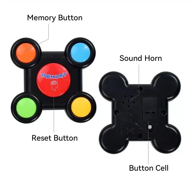 Children's Memory Game Machine LED Light Sound Effect Multi-Person Interactive Toys Training Hand-Eye Coordination Game Machine - 画像 (4)