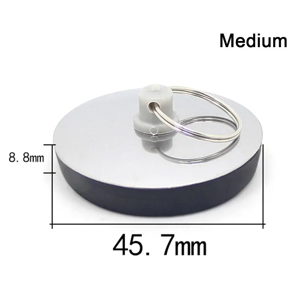 1Pcs Stainless Steel Bath Plug Easy to Use Rubber Drain Stopper Water Kitchen Bathroom Accessory Bath Tub Caps Bath Plug - 画像 (9)