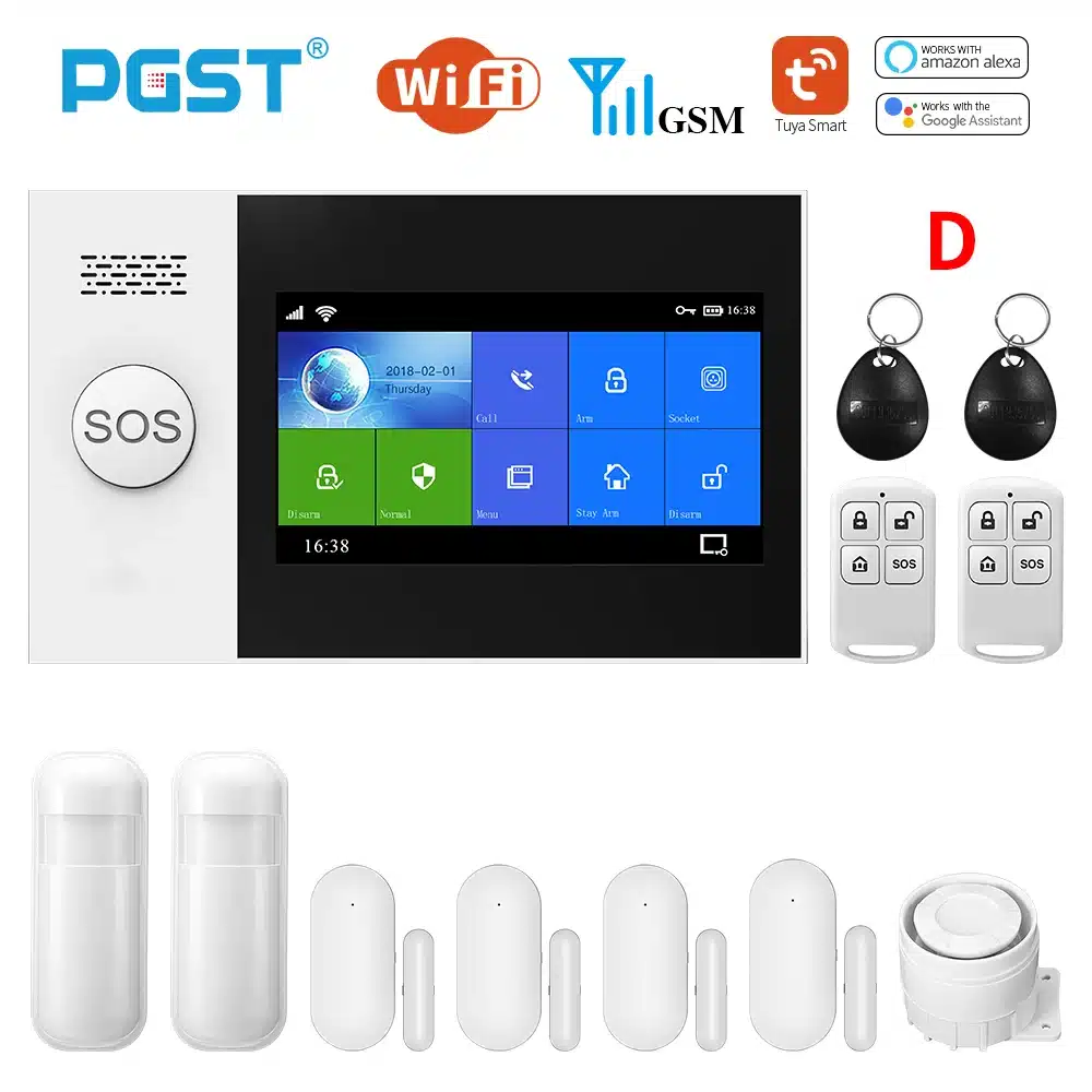 PGST PG-107 Tuya Wireless Home WIFI GSM Home Security With Motion Detector Sensor Burglar Alarm System APP Control Support Alexa - 画像 (8)