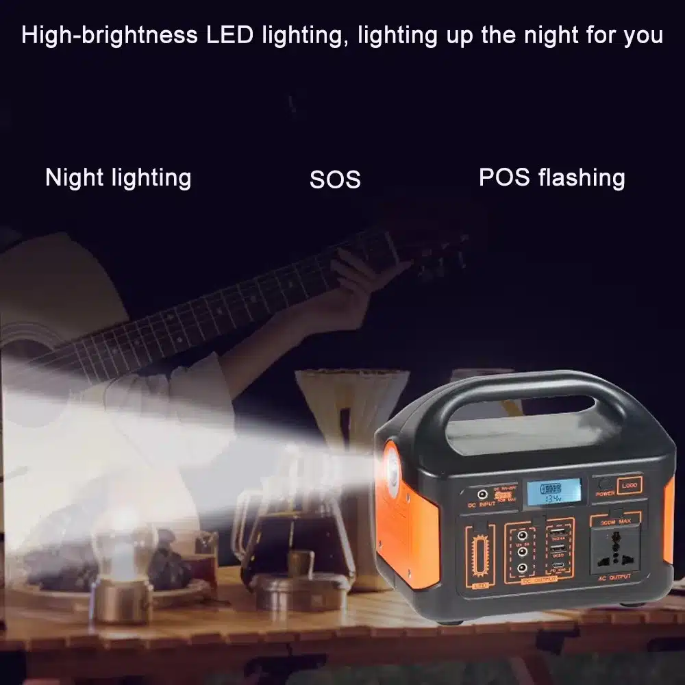 Portable Power Station 300W 500W Solar Generator 460Wh LiFePo4 Batteries 110V 220V Energy Storage Supply LED For Camping RV Trip - 画像 (3)