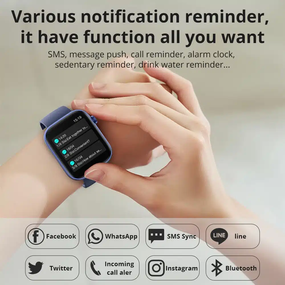 COLMI P71 Smartwatch for Men And Women with Voice Calling Health Monitoring IP68 Waterproof Smart Notifications Voice Assistant - 画像 (5)