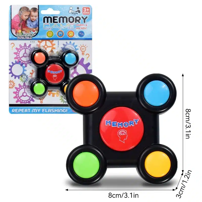 Children's Memory Game Machine LED Light Sound Effect Multi-Person Interactive Toys Training Hand-Eye Coordination Game Machine - 画像 (8)