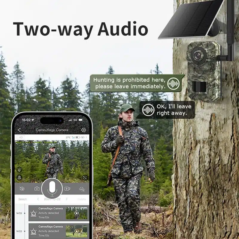 4g Solar Powered Hunting Trail Camera Photo Trap With Wide Detection Angle 940nm Invisible Leds 0.1s Trigger Time Cam - 画像 (3)