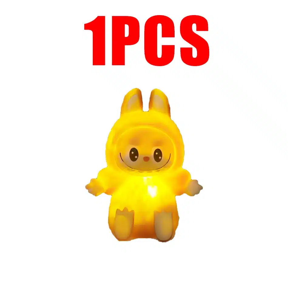 NEW 2025 【EU】 Labubu Night Light Cartoon Cute Children Toy Gift Diy Resin Car Labubu Model Soft Glow Bedside Companion for Sleep - 画像 (7)