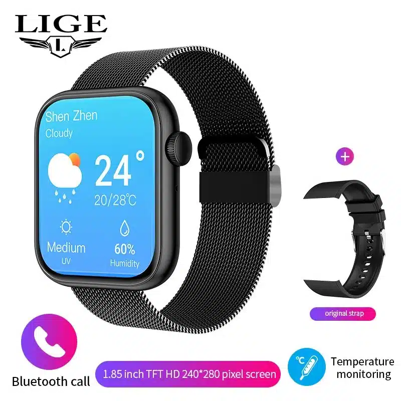 LIGE Smart Watch For Women Full Touch Screen Bluetooth Call Waterproof Watches Sport Fitness Tracker Smartwatch Lady Reloj Mujer - 画像 (10)