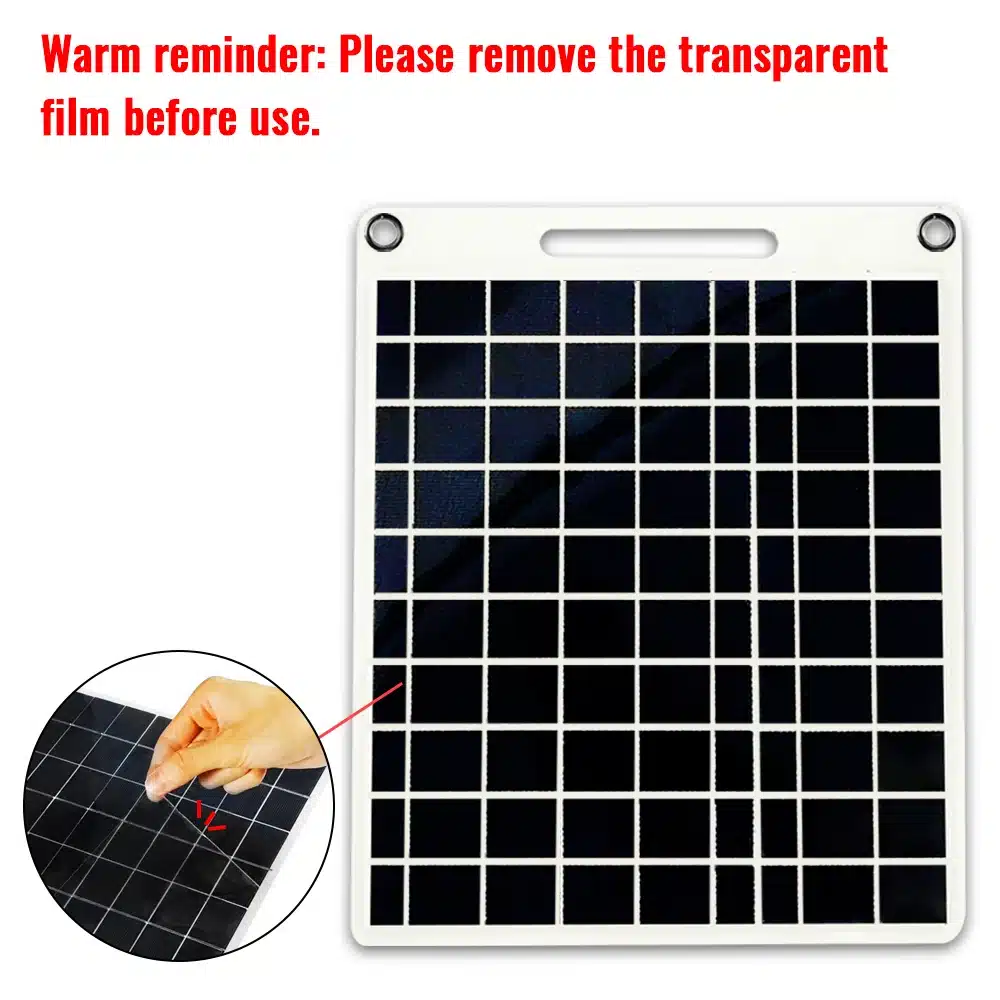100W Solar Charger with Dual USB Ports, Waterproof & Portable Solar Panel for Outdoor Camping, Hiking, Emergency Devices - 画像 (5)
