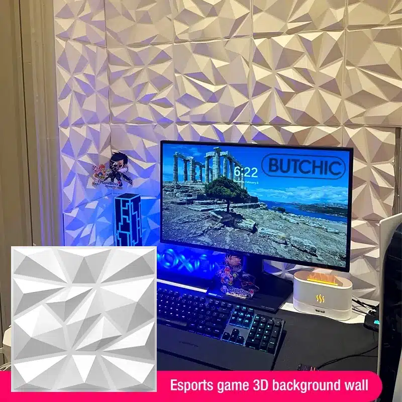 30x30cm wall renovation 3D Stereo Wall Panel Diamond Not self-adhesive tile 3D wall sticker living room Bathroom 3d wall paper - 画像 (2)