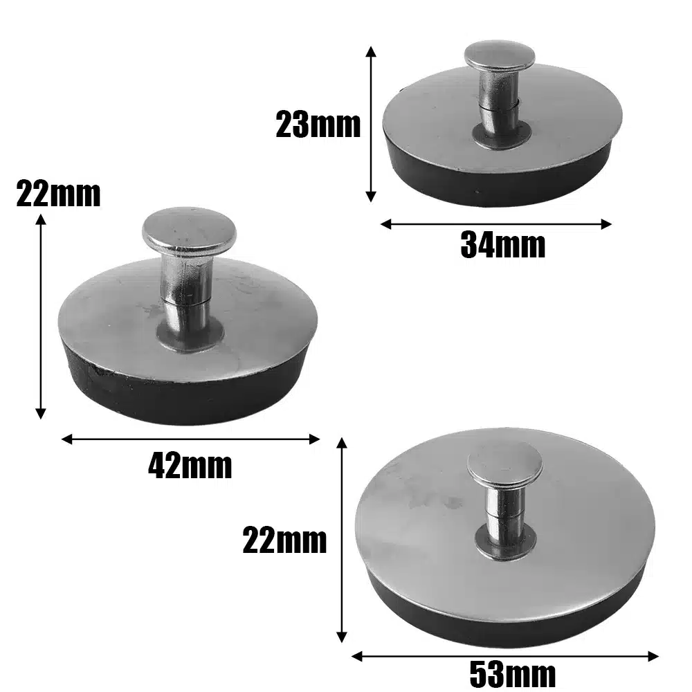 3/1pcs Universal Sink Plug Stainless Steel Bathtub Drain Stopper Washbasin Bath Sink Water Stoppers Caps for Bathroom Kitchen - 画像 (6)