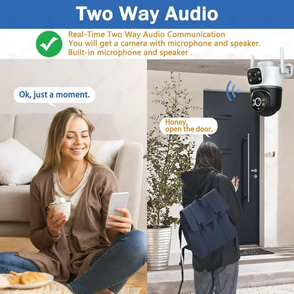 5K 10MP Tuya Intelligent Camera Pan Tilt Version Monitoring Home Mobile Phone Remote Wireless Network Camera 360 Panoramic View - 画像 (4)