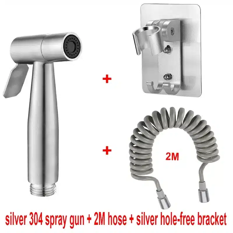 304 Stainless Steel Spray Gun Shower Handheld Bidet Sprayer Set Handheld Toilet Bidet Faucet Sprayer Shower Nozzle Self Cleaning - 画像 (11)