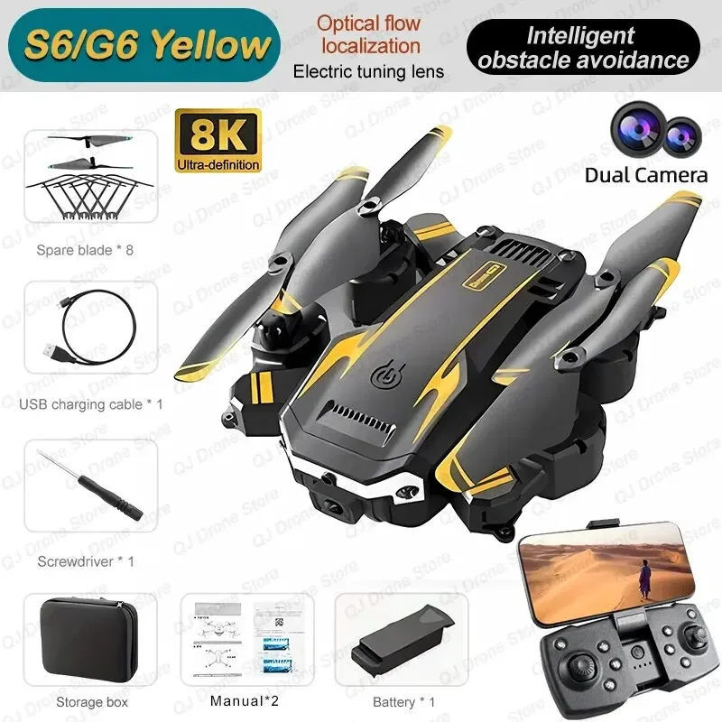 5000M New G6 Professional Foldable Quadcopter Aerial Drone S6 HD Camera GPS RC Helicopter FPV WIFI Obstacle Avoidance Toy Gifts - 画像 (11)