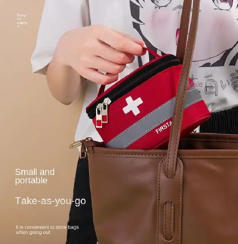 Portable First Aid Kit Medicine Storage Bag Outdoor Rescue Bag Household Children's Large Capacity Medical Kit Storage Organize - 画像 (6)