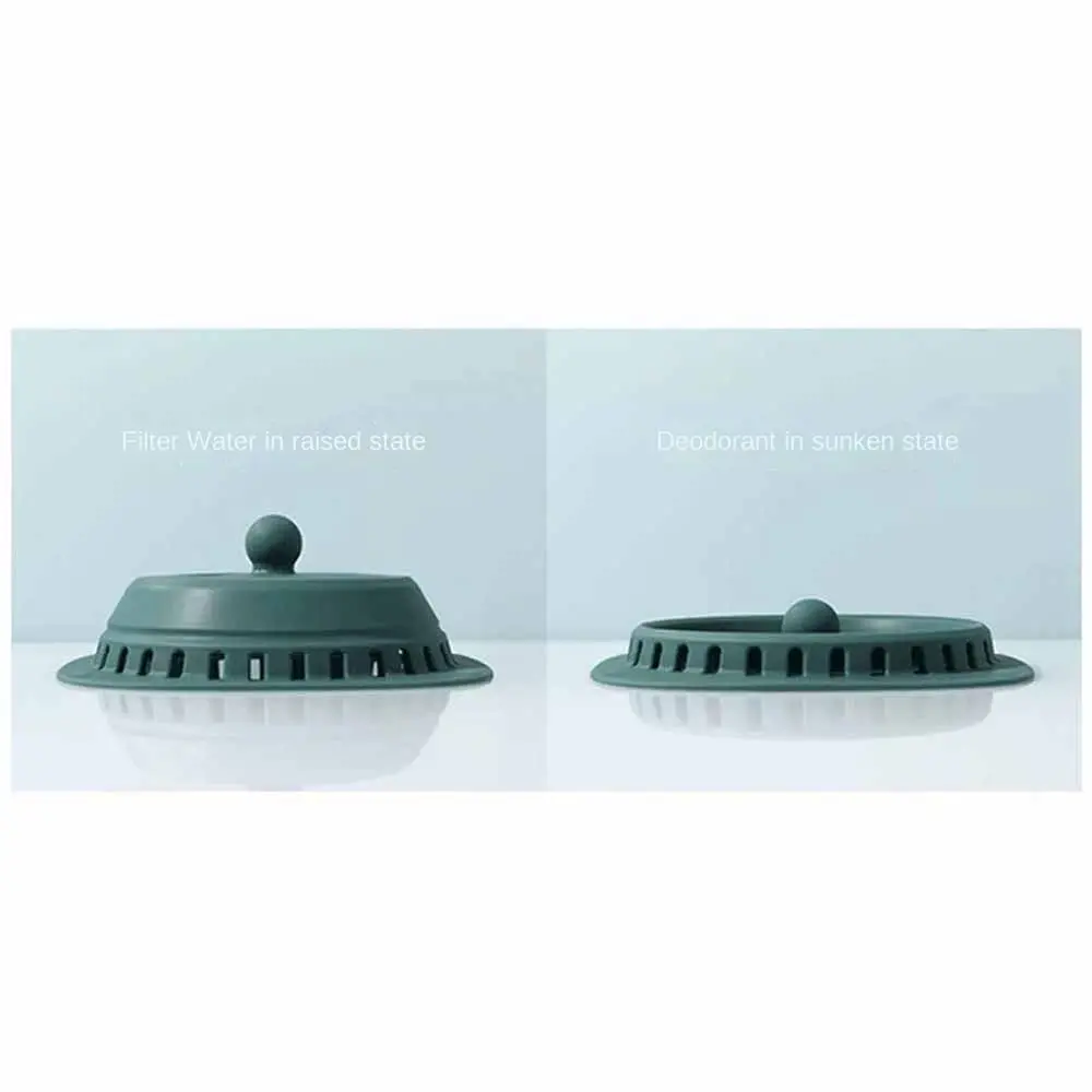 Silicone Floor Drain Cover Durable Anti-odor Press Type Hair Catcher Stopper Strainer Bathroom Accessories - 画像 (2)