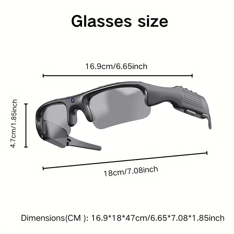 HD 1080P Glasses WIFI Camera Outdoor Bicycle Motorcycle Security Protection Sunglasses Video Camera Polarized Lens Sports Cam - 画像 (5)
