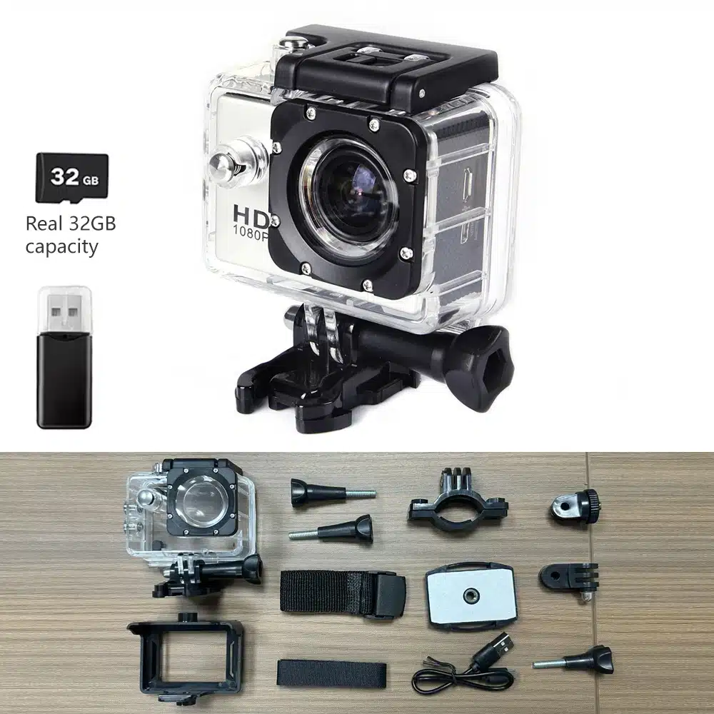 Underwater Waterproof Sports Camera Multifunctional Outdoor Riding Sports DV Skiing Diving Action Camera Video Camera For Helmet - 画像 (20)