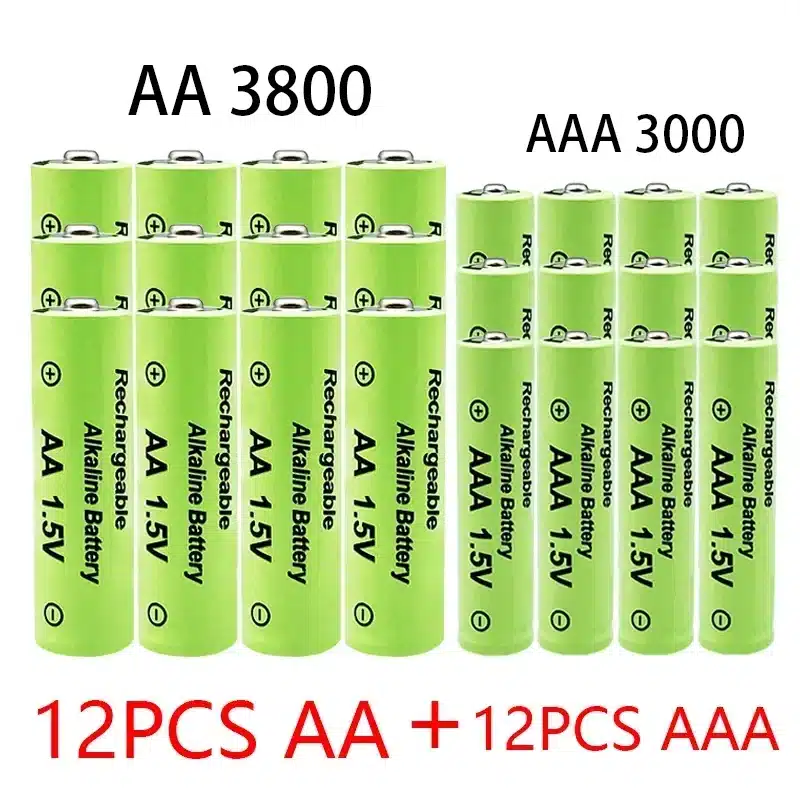 1.5V AA + AAA NI MH Rechargeable AA Battery AAA Alkaline 3800-3000mah For Torch Toys Clock MP3 Player Replace Ni-Mh Battery - 画像 (3)