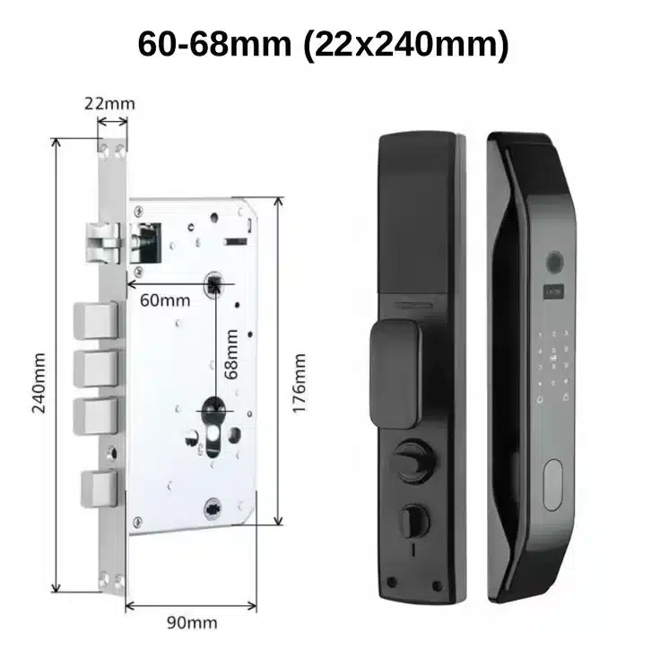 Glomarket Fully Automatic Tuya WIFI Smart Door Lock App Remote Fingerprint Smart Intelligent Door Lock for Smart Home - 画像 (6)
