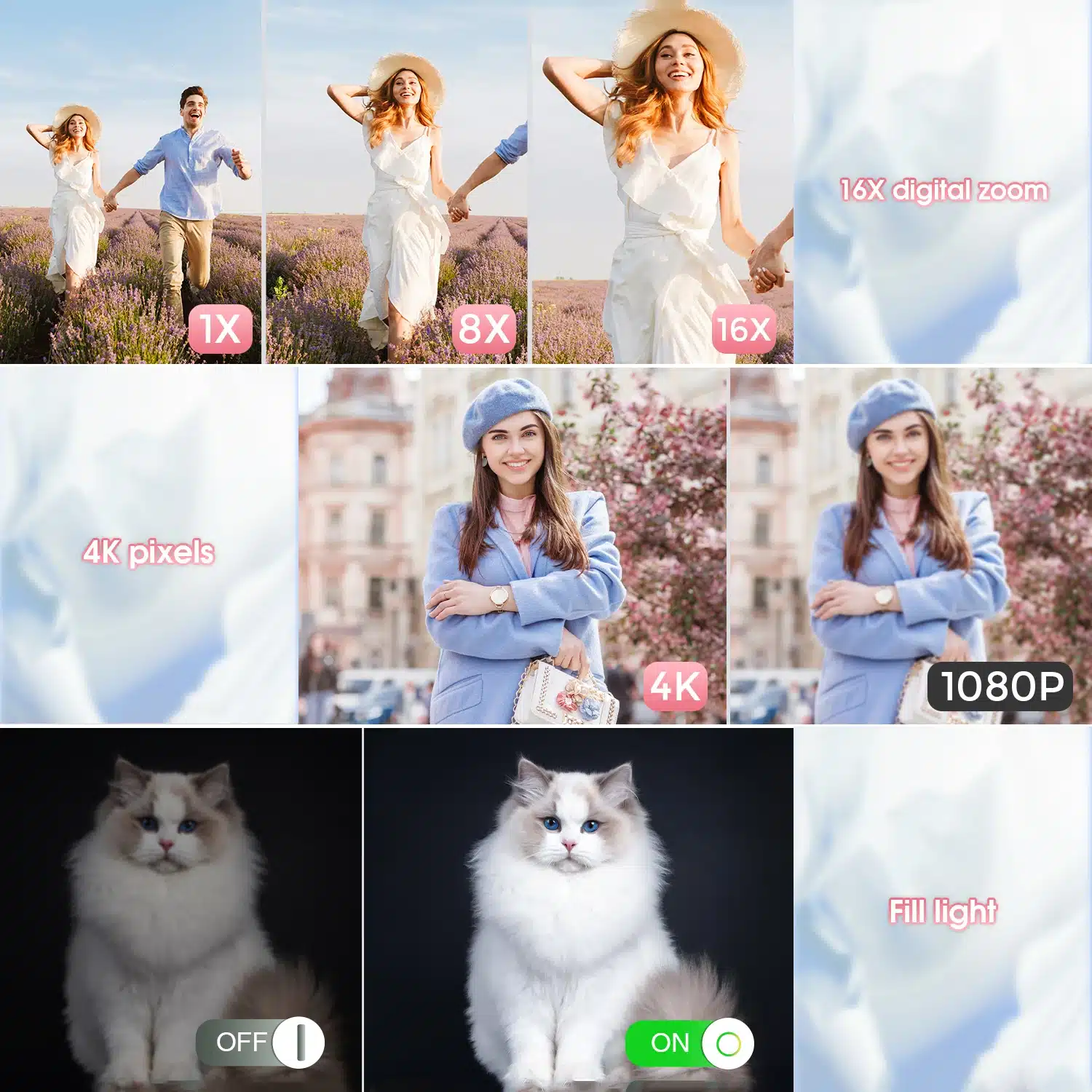 4K Digital Camera Autofocus Vlogging Camera HD 48MP with 2.8" Large Screen Camcorder Camera for Photography for Kid Adult - 画像 (5)