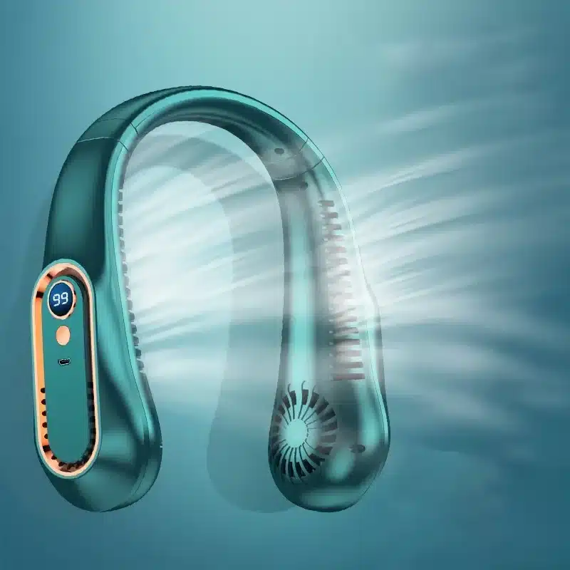 Xiaomi 8000mAh USB Hanging Neck Fan Portable Bladeless Mini Rechargeable Mute LED Digital Display Handheld Electric Air Cooler - 画像 (8)