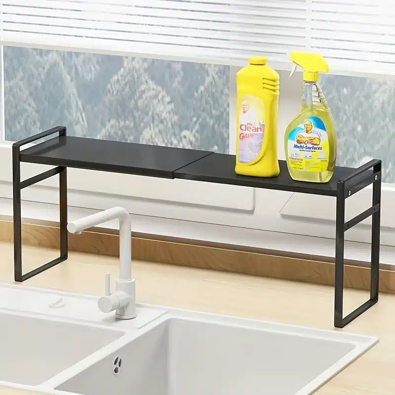 Retractable Kitchen Cabinet Storage Shelf Organizer Rack for Kitchen Bathroom Pantry Spice Cupboard Home Storage Shelf - 画像 (4)